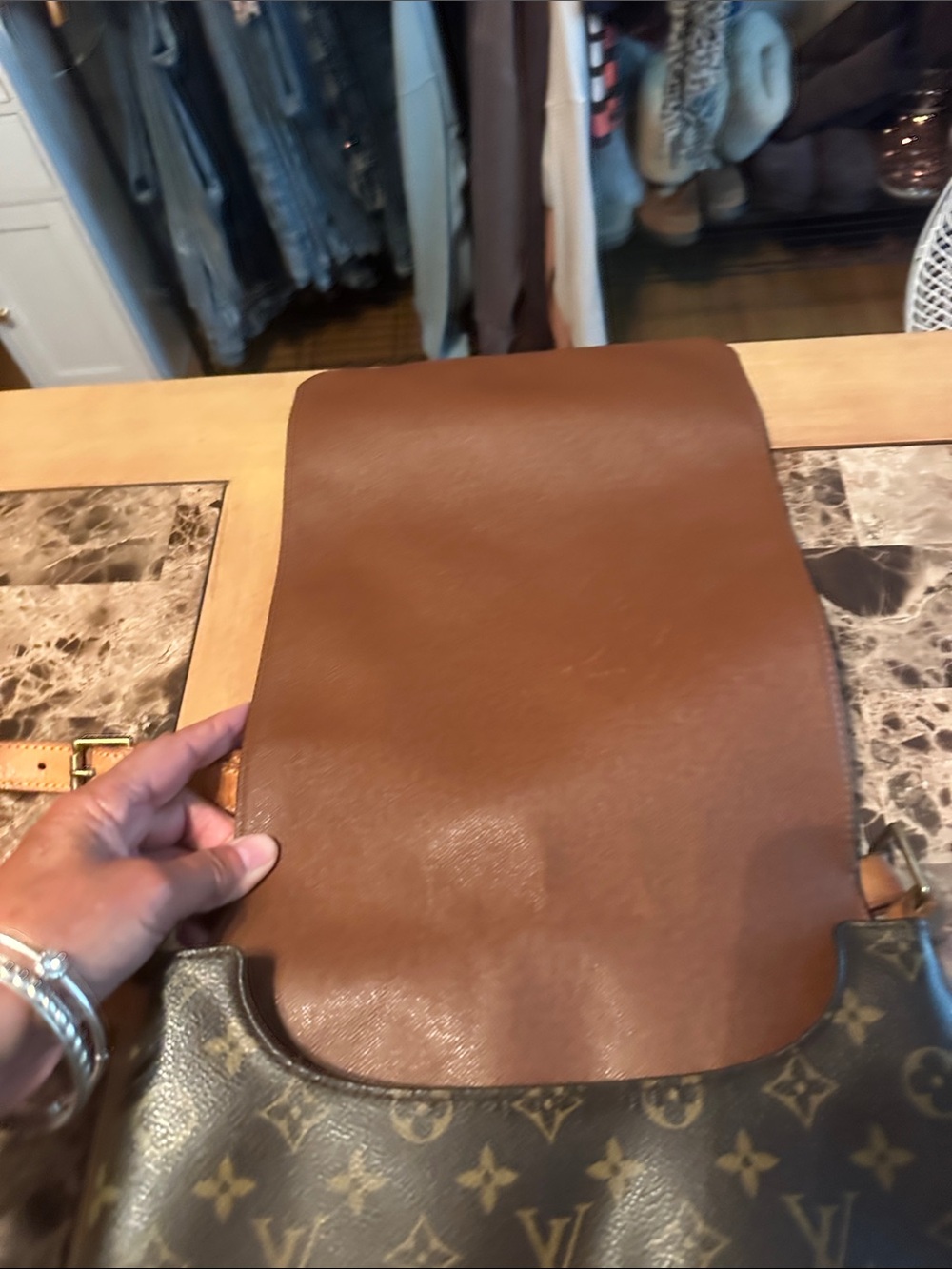 Louis Vuitton Monogram Canvas Backpack in Monogram Brown - Picture 6 of 9